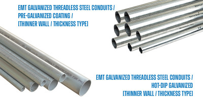 New EMT Type Thinner Wall Pre-galvanized Coated Conduits Are In Our Stock