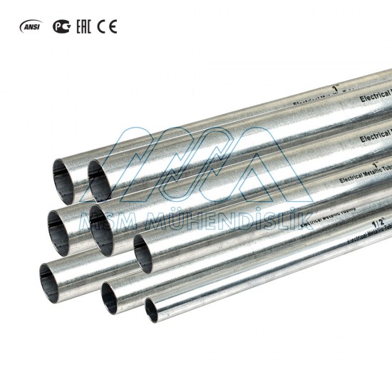 EMT Galvanized Threadless Steel Conduits / Pre-Galvanized Coating / Standard Type