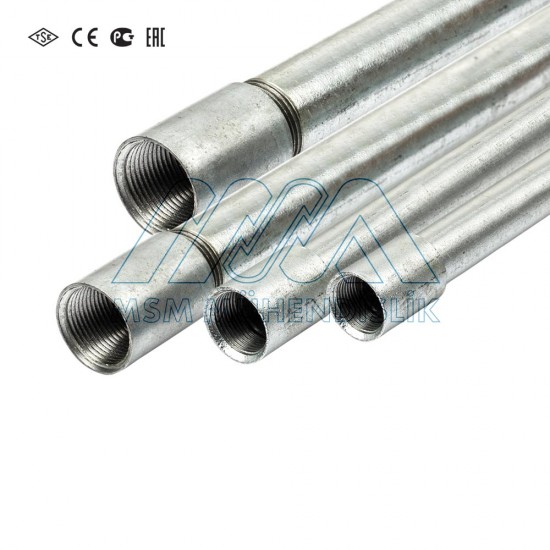 Galvanized Threaded Burr - Free Conduits With A Coupling (Middle Series) Galvanized Threaded Burr - Free Conduits With A Coupling (Middle Series)